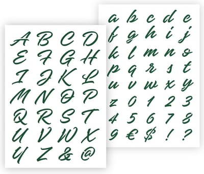 QBIX Letter Sjabloon Sierletters - Compleet Alfabet Stencils en Sjablonen A4 Hoogte letters 2-3cm