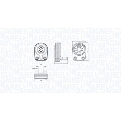 Olie radiator, motorolie MAGNETI MARELLI 350300001400
