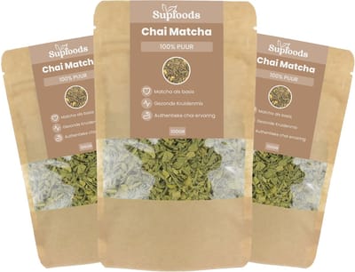 Chai Matcha - 100% Puur - 500gr - Ideaal als Losse Kruidenthee of Chai Latte - Chai Mix met onder andere Matcha, Ceylon Kaneel, Sencha Thee en Gember