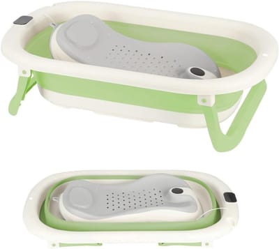 Opvouwbaar Babybad met Verkleiner en Temperatuurweergave voor Pasgeborenen en Peuters