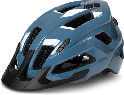 CUBE Fietshelm Steep - 49-55 cm – Maat S - All terrain helm - In-mould-constructie – Insectennetje – Afneembare zonneklep – Donkerblauw