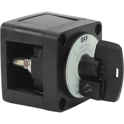 Interrupteur de déconnexion de batterie d'alimentation 2 vitesses 2 bornes Interrupteur marche/arrêt de batterie 300A pour camping-car yacht gray