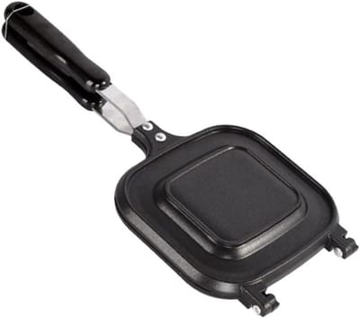 Sandwich Koekenpan - Brood Pan - Ontbijt Maken - Dubbelzijdig Grillen - 365 cm - Zwart