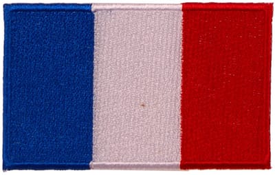 Strijkapplicatie/Patch - Vlag Frankrijk - 8x6cm