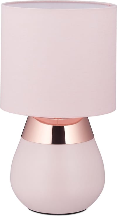 nachtlamp touch - stoffen lampenkap - E14 - Ø 18 cm - slaapkamer - woonkamer