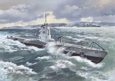 ICM Modelbouwpakket Militaire voertuigen - S009 U-Boat Type IIB (1939) Plastic - 1:144 - Modelbouw