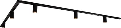 QAZQA iconic ruby - Moderne Spot railsysteem verlichting, railverlichting geschikt voor led - 5 lichts - L 300 cm - Zwart - Woonkamer | Slaapkamer | Keuken