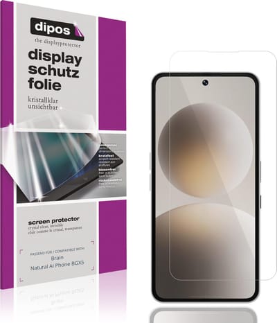 dipos – 4x Beschermfolie geschikt voor Brain Natural AI Phone BGX5 | Krasbestendige & heldere Screenprotector Ultra-Thin