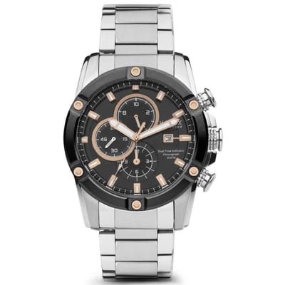VNDX Amsterdam - Horloge voor mannen - Young Rebel Big Boy Staal Zilver Zwart