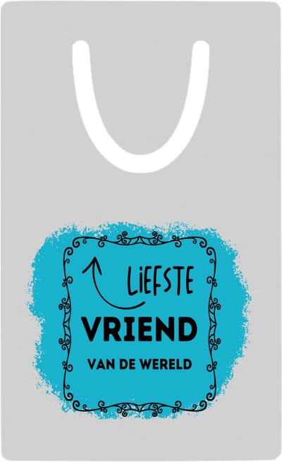 Hacebo® - liefste vriend van de wereld metalen boekenlegger - Vriend/vriendin - de liefste vriend - valentijnsdag - verjaardag - cadeautje voor vriendje - kado - geschenk Bladwijzer boekenleggers - 7.6 cm x 5cm