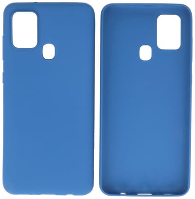Hoesje Geschikt voor de Samsung Galaxy A21s - Backcover Color Telefoonhoesje - Navy