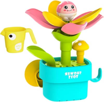 Badspeelgoed Bloemen - Waterspel Gietertje - Interactief Spelen - Zonder Batterijen - 22 x 18 x 9 cm - Roze