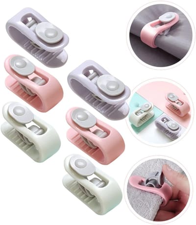 Dekbedclips-6 stuks-dekbedclips voor dekbed-dekbedclips voor binnenzijde dekbed-dekbed clips-dekbedclips de beste-3 kleuren