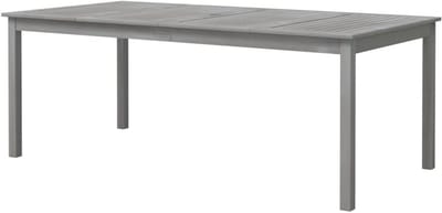 Houten Tuintafel - Buitenmeubel - Buiten Dineren - Massief Acacia Hout - 200 x 100 cm - Grijs