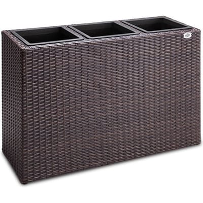 Casaria Staande Plantenbak – met Waterafvoer 83x30,5x60cm – Bruin