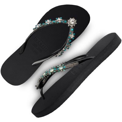 Uzurii | Teenslippers | Dames | Zwart | Maat 37/38