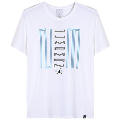 Air Jordan Bedrukt Sport T-shirt met Korte Mouwen Heren Tops Wit 844283-100 XL white