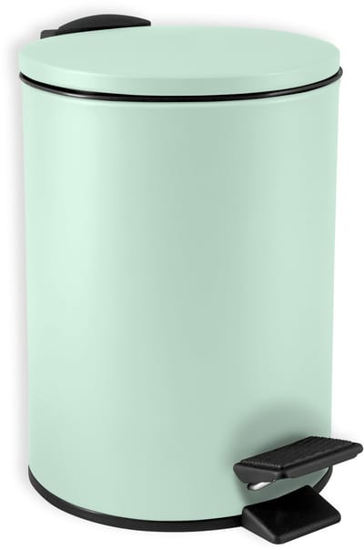 spirella Pedaalbak 3L - ADELAR - Adelar Pedaalbak 3L - Softclose Prullenbak met Uitneembare Binnenemmer - Matte Staal - 16,8 x H 25 cm - Lichtgroen