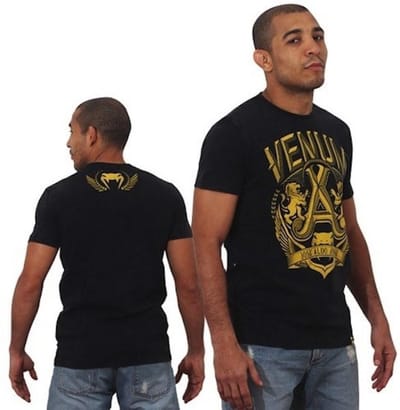 Venum José Aldo Lion T-shirt Black Yellow Venum Clothing - S