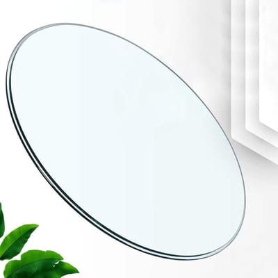 Glazen Tafelblad - Ronde Tafel - Meubels Upgraden - Gehard Glas - 35CM - Transparant