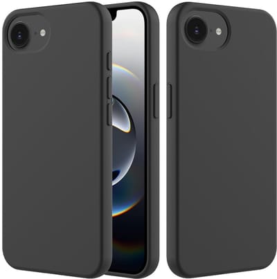 Coverup Hoesje - Geschikt voor iPhone 16e / 17e Hoesje - Coverup Liquid Colour Back Cover - Charcoal Black