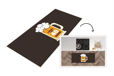 Keukenloper - Loper keuken - Verjaardag - 40 Jaar - Jubileum - 120x50 cm - Keukenloper vinyl