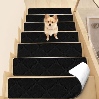 Dailygoods - Zelfklevende Antislip Trapmatten, 15 Stuks, Zwart