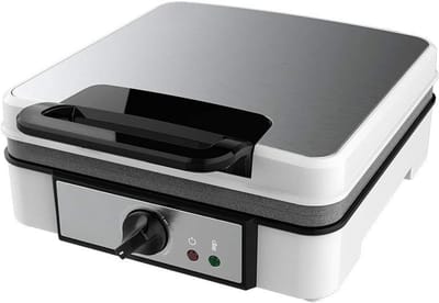 SNJY® Wafelijzer - Wafelmaker - Kniepertjesijzer - 1200 W - Zilver/Zwart