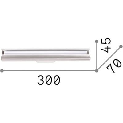 IDEAL LUX LED wandlamp Dorica, zwart, hoogte 30 cm, metaal