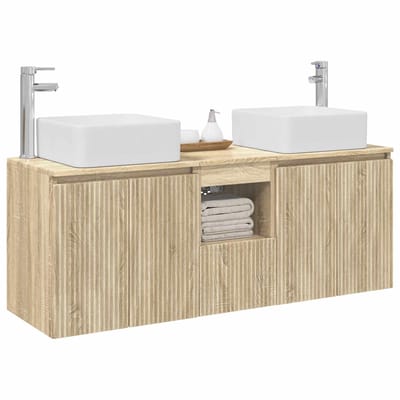 vidaXL - Badkamerkast - set - 3 - st - Sonoma - Eiken - 49,5 - x - 41 - x - 63 - cm