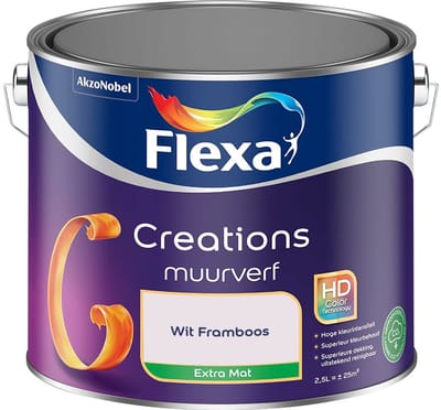 Flexa - Creations Muurverf Extra Mat - Wit Framboos - Mengverf - 2,5 L