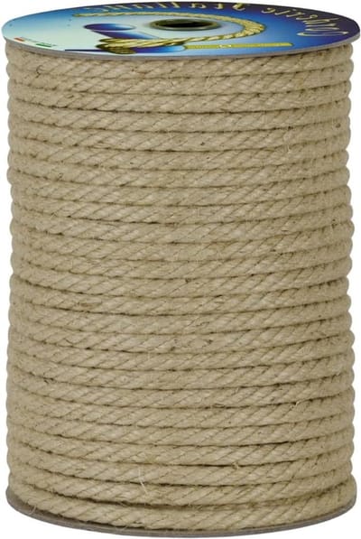 Jute Touw - Natuurlijk Touw - Decoreren en Knutselen - Gedraaid Touw - 14 mm 20 m - Natuurlijk