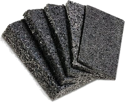 Terrastegels Onderlegger - Afstandhouders Rubber - Terras Aanleggen - Waterdicht Weerbestendig - 100x50mm Diverse Diktes - Zwart