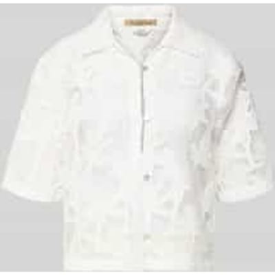 Kort blouse in embroiderystijl met 3/4-mouw