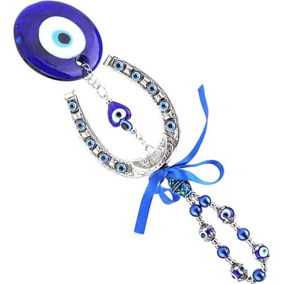 Turc Bleu Œil Maléfique Bénédiction Amulette Suspension Murale Décoration Intérieure Protecteur Musulman