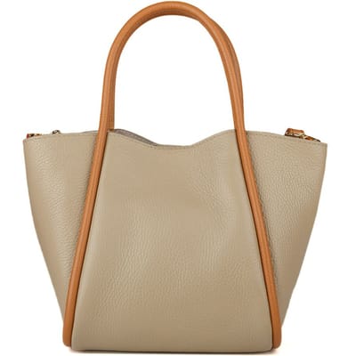 Giulia Monti Schoudertas Grijs Beige Lichtbruin
