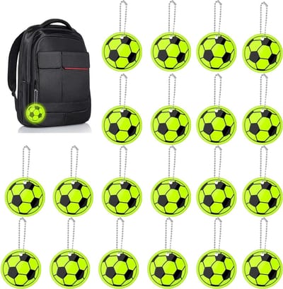 Veiligheidsreflectoren voor Schooltassen, Fietsen en Wandelen - 20 Stuks Gele Fluorescerende PVC Hangers voor Hardlopen en Outdoor Activiteiten