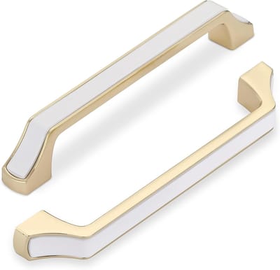 Set van 10 Keukenladen Handgrepen, Zinklegering, 96 mm Gatafstand, Meubelgrepen, Wit, Duurzaam en Stijlvol Design