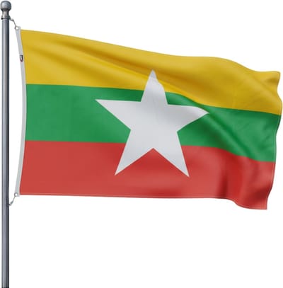 Trasal - vlag Myanmar - myanmarese vlag 150x90cm
