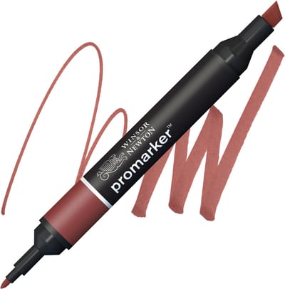 Winsor & Newton Promarker O224 alcoholmarker van gebrand mahoniehout