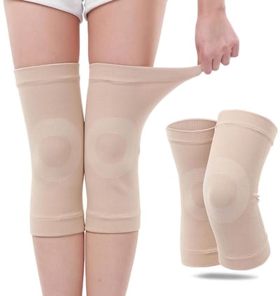 Allecto Plus - Ultradunne ademende kniebeschermers voor artritis en blessureherstel, geschikt voor sport en fitness (M) - Houdt je knieën warm
