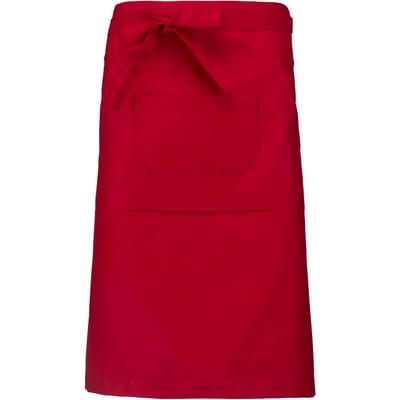 Schort/Tuniek/Werkblouse Unisex One Size Kariban Red 65% Polyester, 35% Katoen