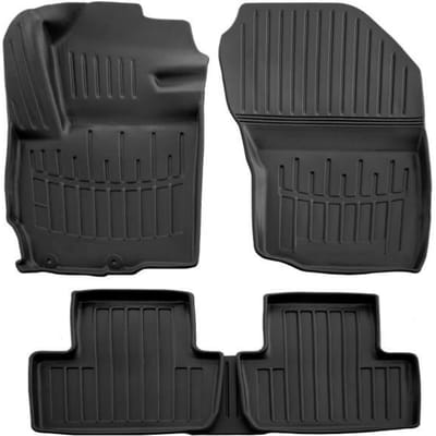 Tapis de sol - SCOUTT - Mitsubishi ASX 2010-2023 - Caoutchouc Premium - Sur mesure - Résistant à l'eau noir