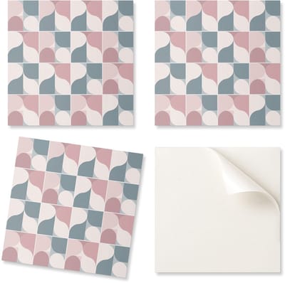 Zelfklevende vinyltegelbekleding met abstract geometrisch patroon, 20x20x20 cm