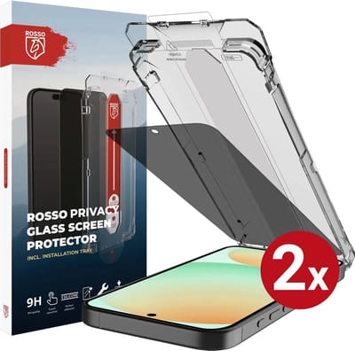 2-Pack Rosso Privacy Screen Protector Geschikt voor Samsung Galaxy A57 - 9H Gehard Glas - Installatietray - Case Friendly Tempered Glass - Stofvrij - Eenvoudige Installatie - Beschermglas
