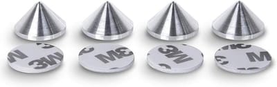 Luidspreker Spikes - Boxen Kegels - Trillingen Dempen - Massief Aluminium - 20mm Diameter - Zilver