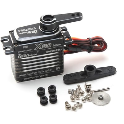 YIPINServo Digitale Servo 80kg Metal Gear Hoog Koppel Waterdicht voor RC Auto Crawler Robot 50kg zwart