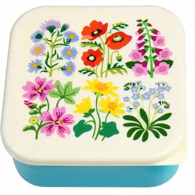 Snackbox / Lunchbox (3st.) Wild Flowers van Rex London