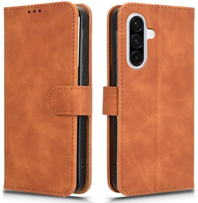 Coverup Hoesje - Geschikt voor Samsung Galaxy A56 Hoesje - Coverup Book Case - Bruin