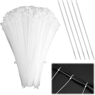 1000 Stuks Witte Kabelbinders, 120 x 2mm, UV-bestendig en Temperatuurbestendig, Ideaal voor Kabelbeheer, Tuinieren en Werkplaatsen